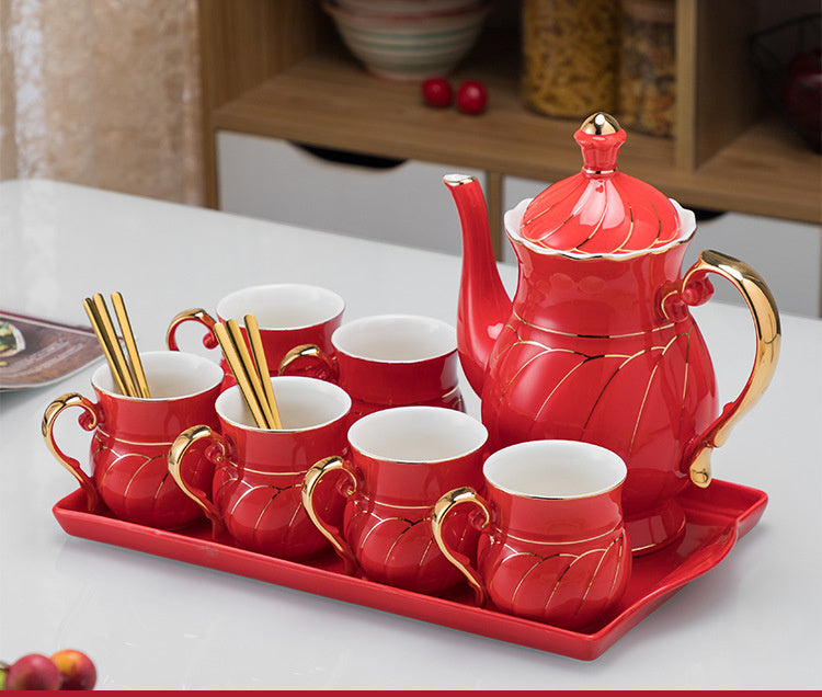 Luxury - Elegant Ceramic Tea & Coffee Set – Perfect for Weddings, Living Room Décor & Festive Gatherings