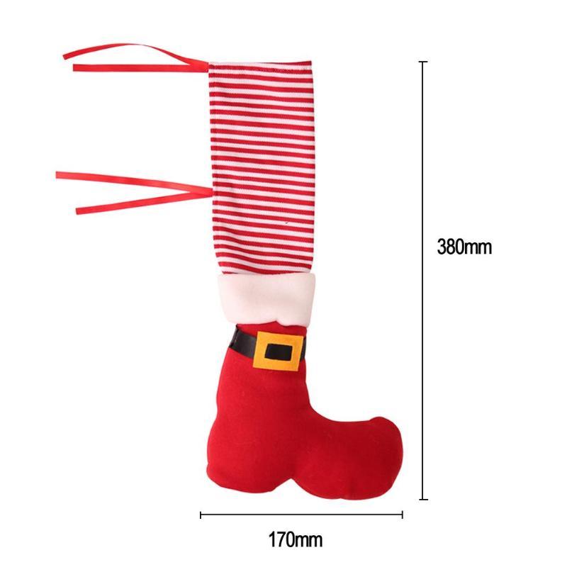 Festive Santa Boots Chair Leg Covers – Add a Whimsical Holiday Touch to Your Home!