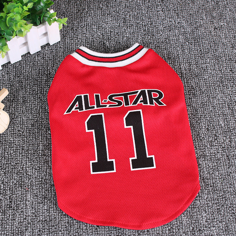 All-Star Pet Jersey – Sporty Dog Vest for World Cup and All-Star Fans!