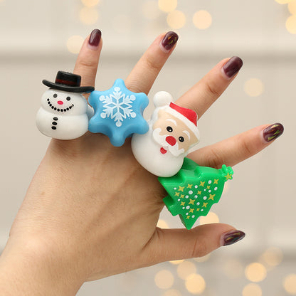 Festive LED Christmas Finger Lights – Santa, Snowman & More!