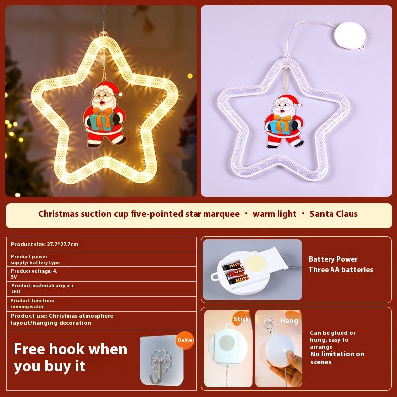 Sparkling LED Christmas Star Lights – Illuminate Your Windows and Doors This Holiday Season