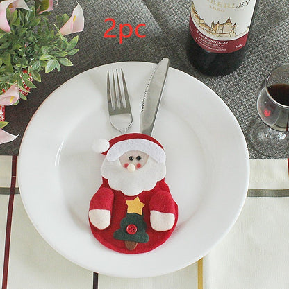 Festive Christmas Cutlery Holder Set – Add a Touch of Holiday Magic to Your Table!