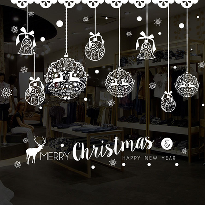 Festive Christmas Wall Stickers – Self-Adhesive Holiday Decor for Windows & Walls