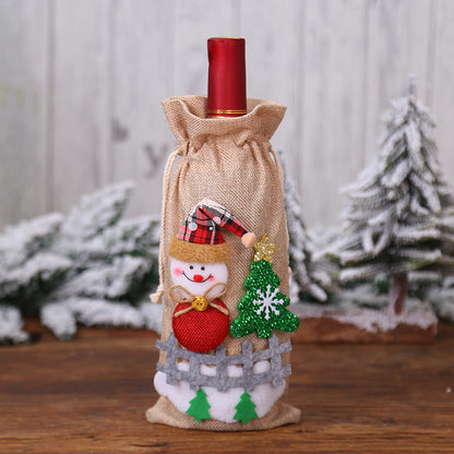 Festive Christmas Wine Bottle Covers – Adorable Holiday Bottle Bags for Perfect Gift Wrapping