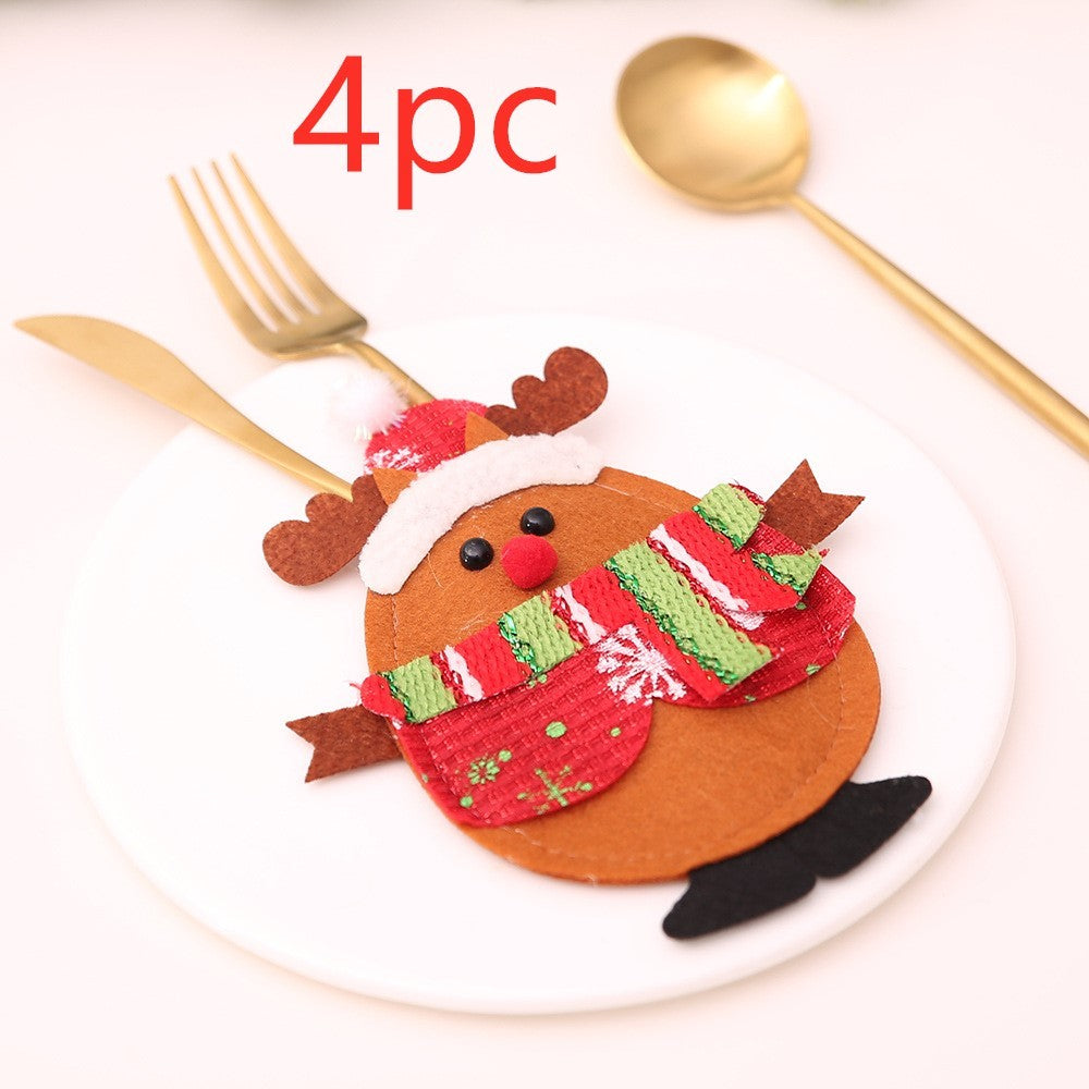 Festive Christmas Cutlery Holder Set – Add a Touch of Holiday Magic to Your Table!