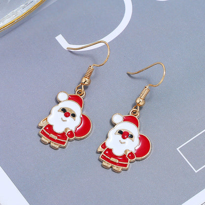 Santa Claus Earrings & Necklace Set – Festive Holiday Jewelry