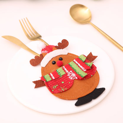 Festive Christmas Cutlery Holder Set – Add a Touch of Holiday Magic to Your Table!