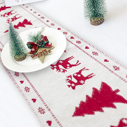 Christmas Elk Snowman Table Runner - Merry Christmas Decorations