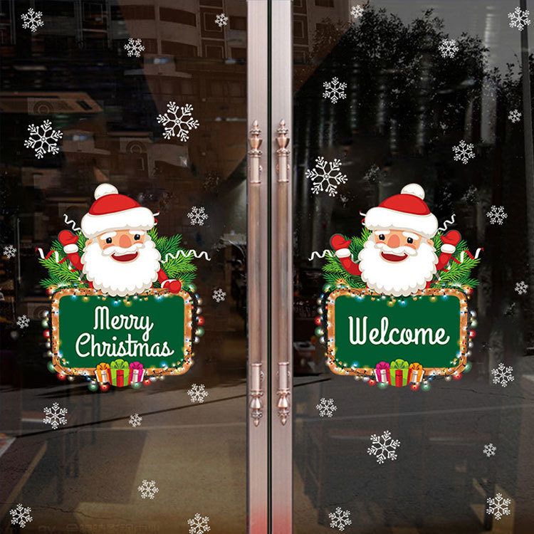 Festive Christmas Wall Stickers – Self-Adhesive Holiday Decor for Windows & Walls