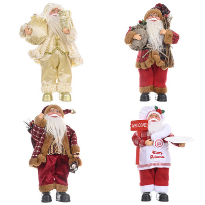 Classic Standing Santa Claus Doll - A Timeless Holiday Decor Piece