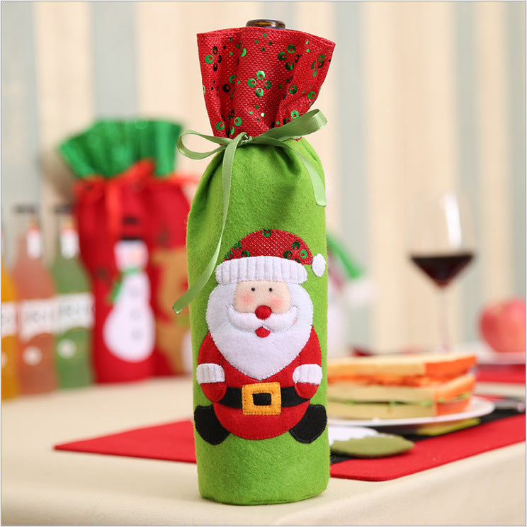 Festive Christmas Wine Bottle Covers – Adorable Holiday Bottle Bags for Perfect Gift Wrapping