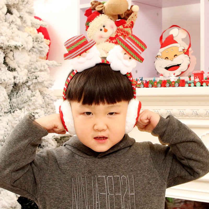 Cozy Santa Headband Earmuffs – Adorable Christmas Accessory for Adults and Kids