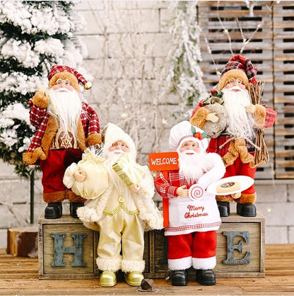 Classic Standing Santa Claus Doll - A Timeless Holiday Decor Piece