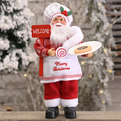 Classic Standing Santa Claus Doll - A Timeless Holiday Decor Piece