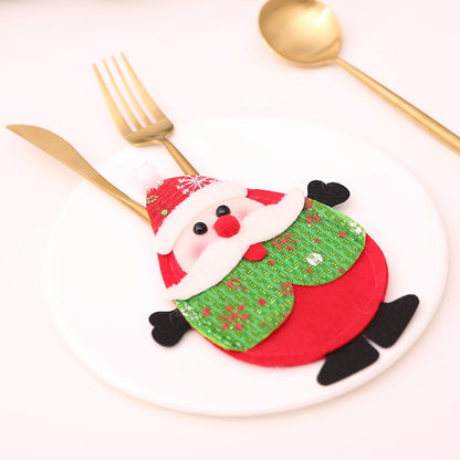 Festive Christmas Cutlery Holder Set – Add a Touch of Holiday Magic to Your Table!