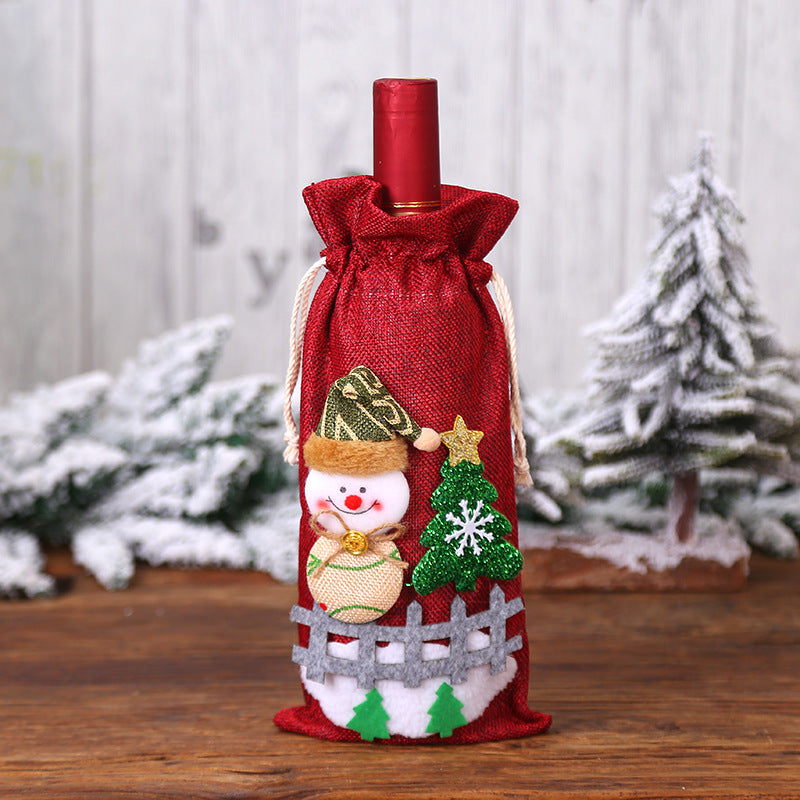 Festive Christmas Wine Bottle Covers – Adorable Holiday Bottle Bags for Perfect Gift Wrapping