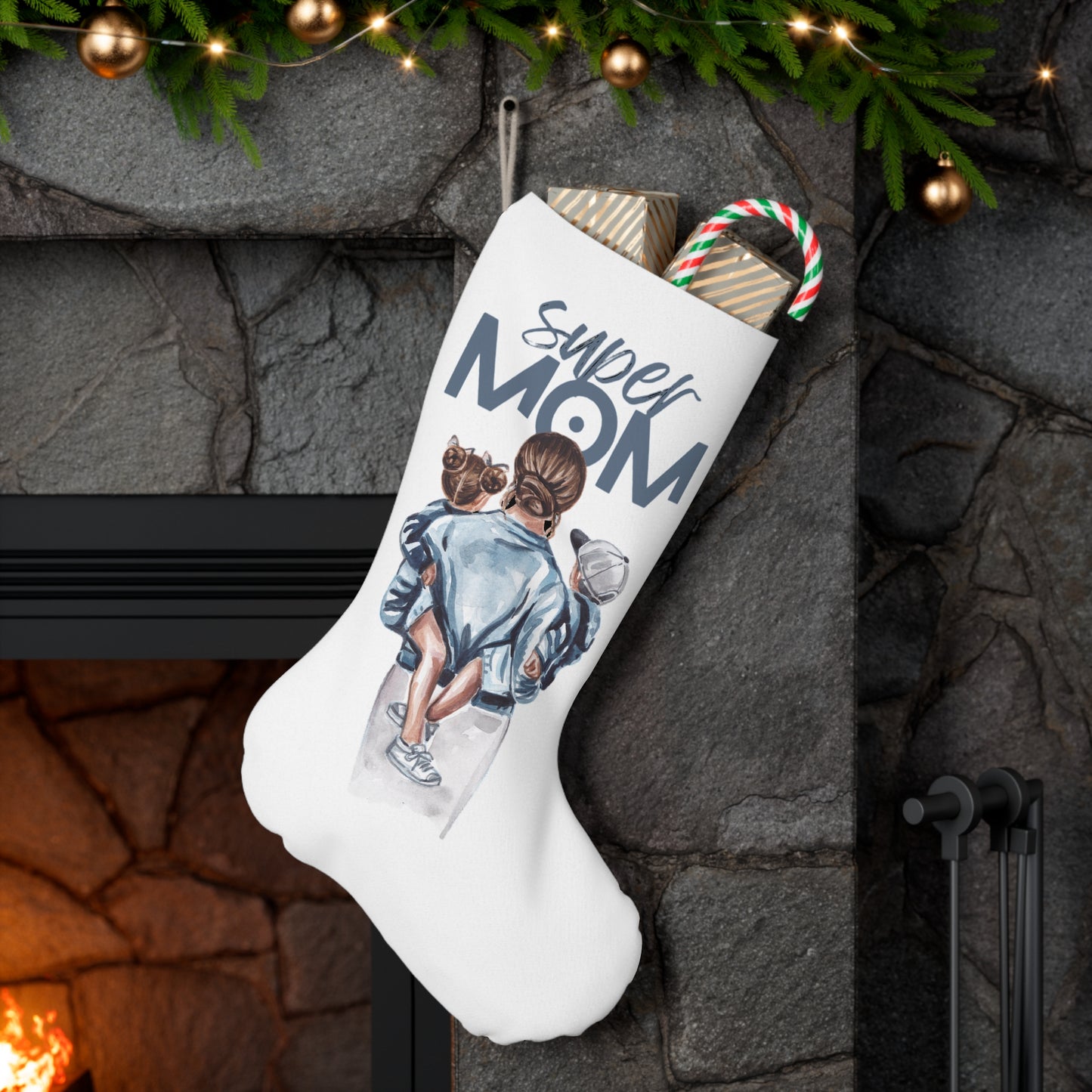 Christmas Holiday Stocking for Super Moms and Super Dads