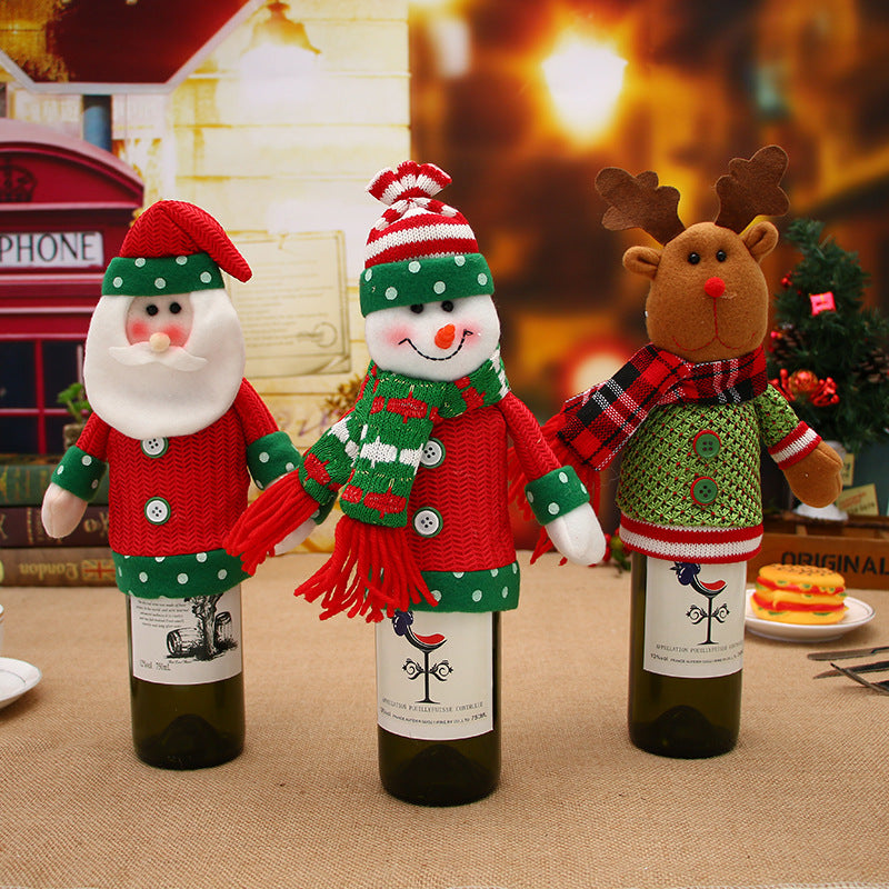 Festive Christmas Wine Bottle Covers – Adorable Holiday Bottle Bags for Perfect Gift Wrapping