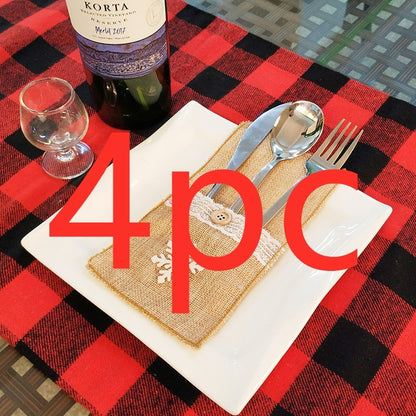 Festive Christmas Cutlery Holder Set – Add a Touch of Holiday Magic to Your Table!