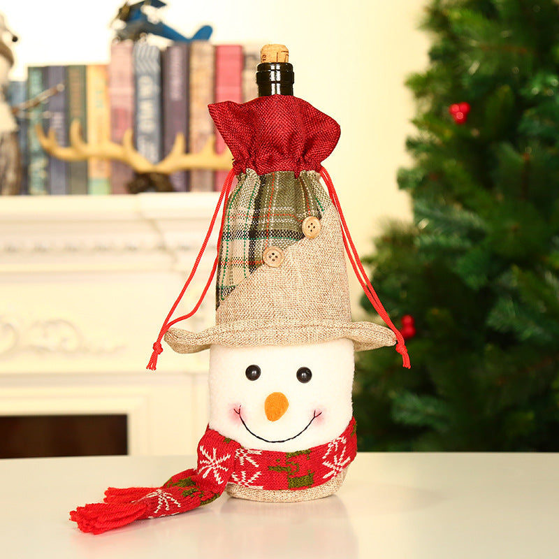 Festive Christmas Wine Bottle Covers – Adorable Holiday Bottle Bags for Perfect Gift Wrapping