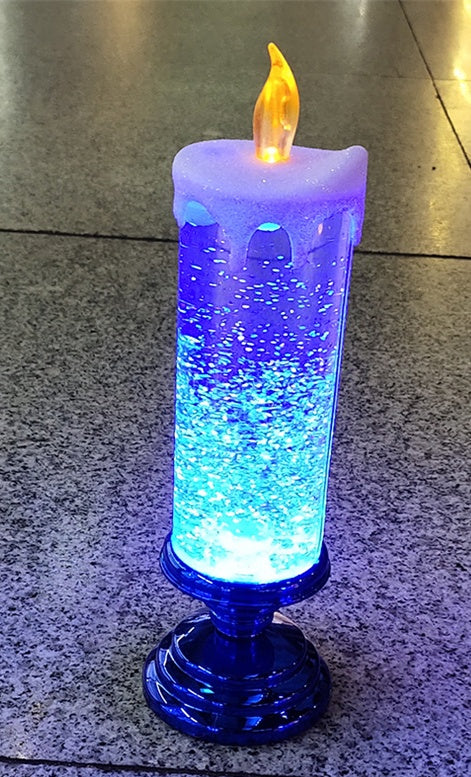 Enchanting Color-Changing LED Glitter Candle – Rechargeable & Waterproof Home Decor