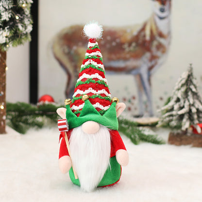 Enchanting Couple Elf Santa Claus Doll Ornaments – Christmas Décor Delight