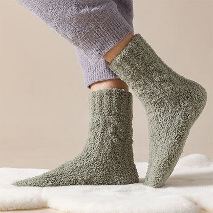 Winter Warm Fuzzy Coral Fleece Socks – Ultra-Soft & Cozy Home Socks