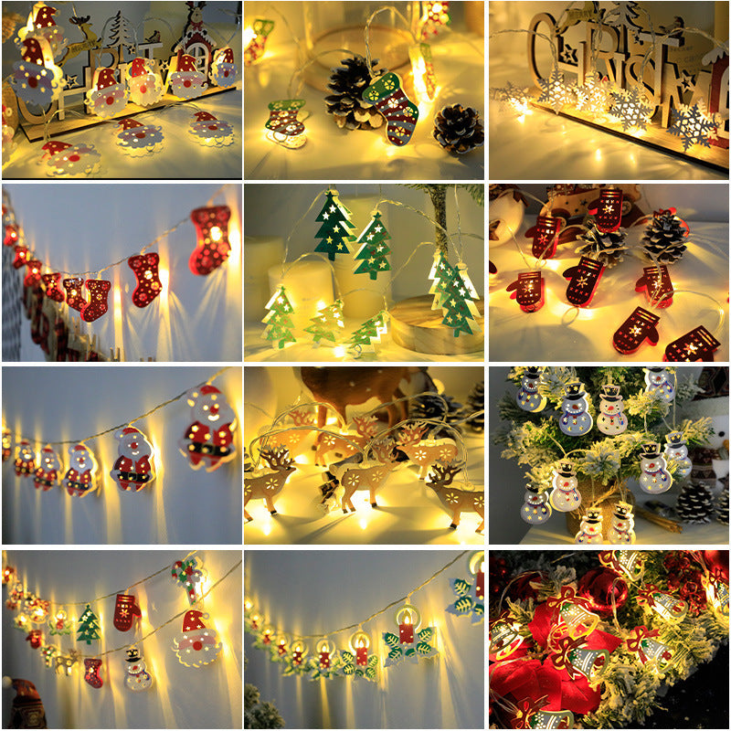 Christmas LED String Lights – Festive Santa, Snowman & Tree Ornament Lights for Holiday Décor!