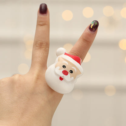 Festive LED Christmas Finger Lights – Santa, Snowman & More!