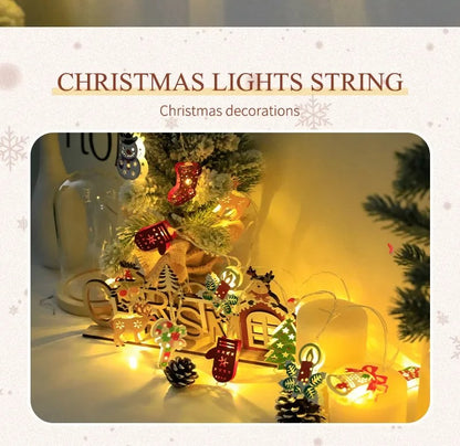 Christmas LED String Lights – Festive Santa, Snowman & Tree Ornament Lights for Holiday Décor!