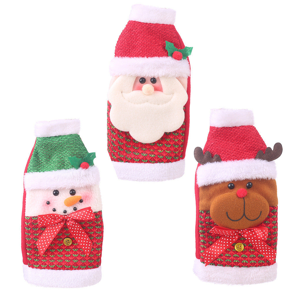 Festive Christmas Wine Bottle Covers – Adorable Holiday Bottle Bags for Perfect Gift Wrapping