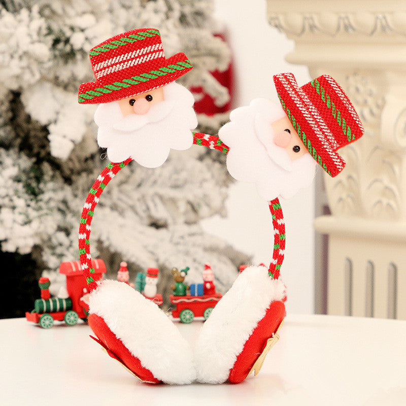 Cozy Santa Headband Earmuffs – Adorable Christmas Accessory for Adults and Kids