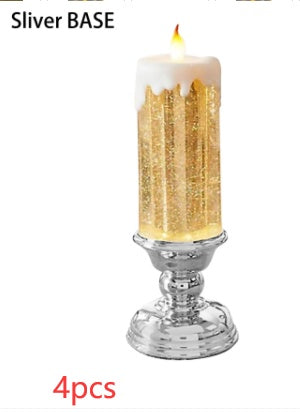 Enchanting Color-Changing LED Glitter Candle – Rechargeable & Waterproof Home Decor