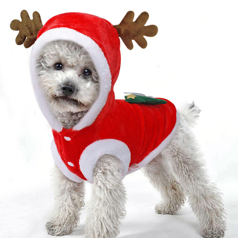 Holiday Reindeer Pet Outfit – Fluffy, Festive, and Perfect for Christmas!