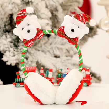 Cozy Santa Headband Earmuffs – Adorable Christmas Accessory for Adults and Kids