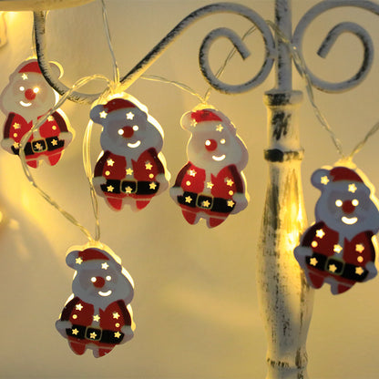 Christmas LED String Lights – Festive Santa, Snowman & Tree Ornament Lights for Holiday Décor!