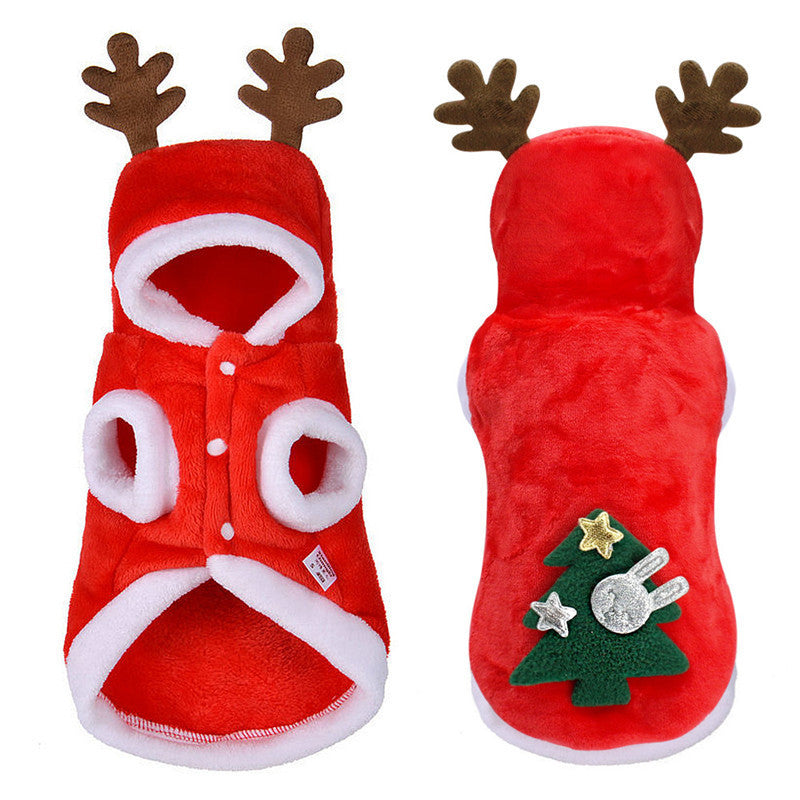 Holiday Reindeer Pet Outfit – Fluffy, Festive, and Perfect for Christmas!