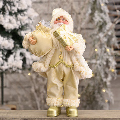 Classic Standing Santa Claus Doll - A Timeless Holiday Decor Piece