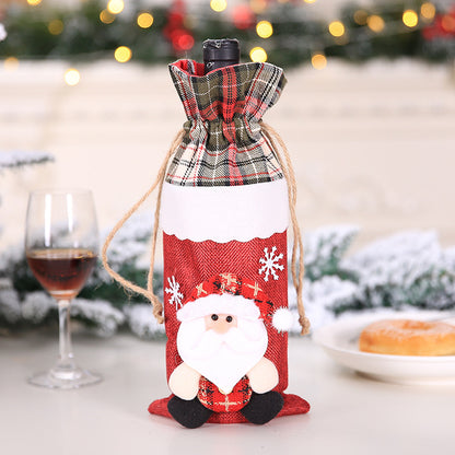 Festive Christmas Wine Bottle Covers – Adorable Holiday Bottle Bags for Perfect Gift Wrapping