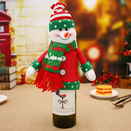 Festive Christmas Wine Bottle Covers – Adorable Holiday Bottle Bags for Perfect Gift Wrapping