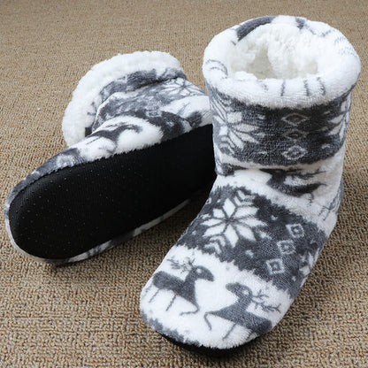 Cozy Christmas Elk Plush Slippers – Snuggle Up in Festive Comfort!