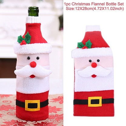 Festive Christmas Wine Bottle Covers – Adorable Holiday Bottle Bags for Perfect Gift Wrapping