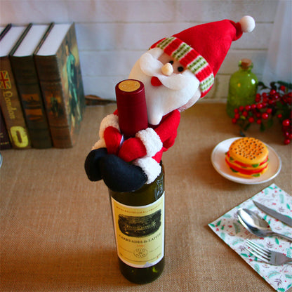 Festive Christmas Wine Bottle Covers – Adorable Holiday Bottle Bags for Perfect Gift Wrapping