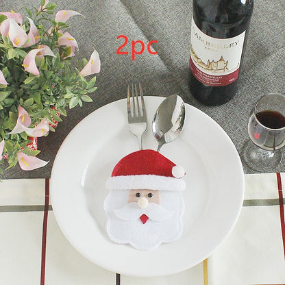 Festive Christmas Cutlery Holder Set – Add a Touch of Holiday Magic to Your Table!