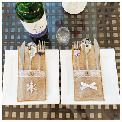 Festive Christmas Cutlery Holder Set – Add a Touch of Holiday Magic to Your Table!