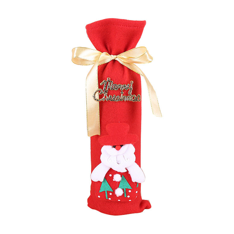 Festive Christmas Wine Bottle Covers – Adorable Holiday Bottle Bags for Perfect Gift Wrapping