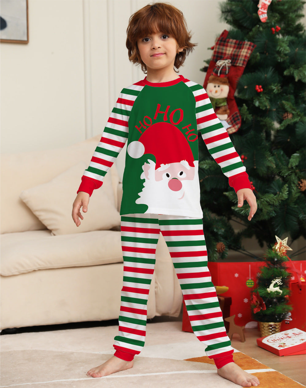 Festive Red Stripe Family Christmas Pajama Set – Cozy Matching Holiday Sleepwear