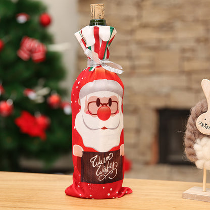 Festive Christmas Wine Bottle Covers – Adorable Holiday Bottle Bags for Perfect Gift Wrapping