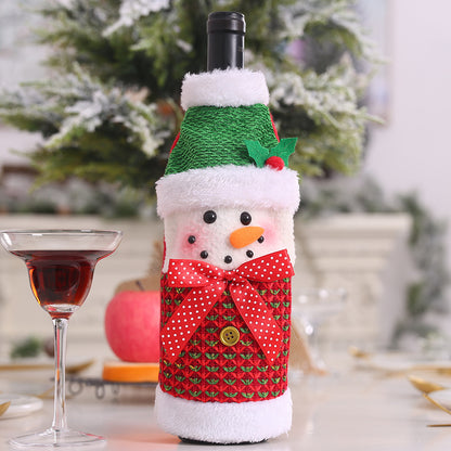 Festive Christmas Wine Bottle Covers – Adorable Holiday Bottle Bags for Perfect Gift Wrapping