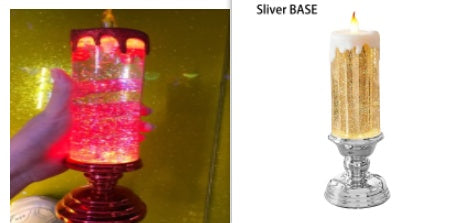 Enchanting Color-Changing LED Glitter Candle – Rechargeable & Waterproof Home Decor